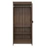 Edward 2 Door Wardrobe in Walnut Finish Edward 2 Door Wardrobe in Walnut Finish