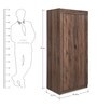 Edward 2 Door Wardrobe in Walnut Finish Edward 2 Door Wardrobe in Walnut Finish