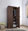 Edward 2 Door Wardrobe in Walnut Finish Edward 2 Door Wardrobe in Walnut Finish