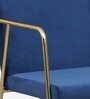 Arsania Velvet Arm Chair In Blue Colour