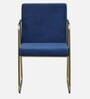 Arsania Velvet Arm Chair In Blue Colour