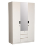 Edwina 3 Door Wardrobe in Glossy White Colour