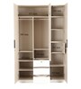 Edwina 3 Door Wardrobe in Glossy White Colour