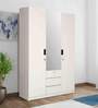 Edwina 3 Door Wardrobe in Glossy White Colour