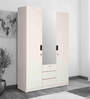 Edwina 3 Door Wardrobe in Glossy White Colour