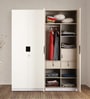Edwina 4 Door Wardrobe in Glossy White Colour