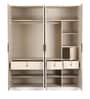 Edwina 4 Door Wardrobe in Glossy White Colour