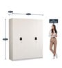 Edwina 4 Door Wardrobe in Glossy White Colour