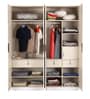 Edwina 4 Door Wardrobe in Glossy White Colour