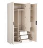 Edwina 3 Door Wardrobe in White Finish