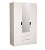 Edwina 3 Door Wardrobe in White Finish