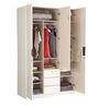Edwina 3 Door Wardrobe in White Finish