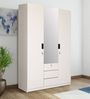 Edwina 3 Door Wardrobe in White Finish