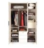 Edwina 3 Door Wardrobe in White Finish