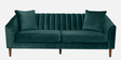 Effervescent Velvet 3 Seater Sofa in Green Colour