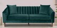 Effervescent Velvet 3 Seater Sofa in Green Colour