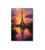 Effiel Tower at Sunset 20inx16in Gallery Wrap Canvas Painting