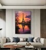 Effiel Tower at Sunset 20inx28in Gallery Wrap Canvas Painting