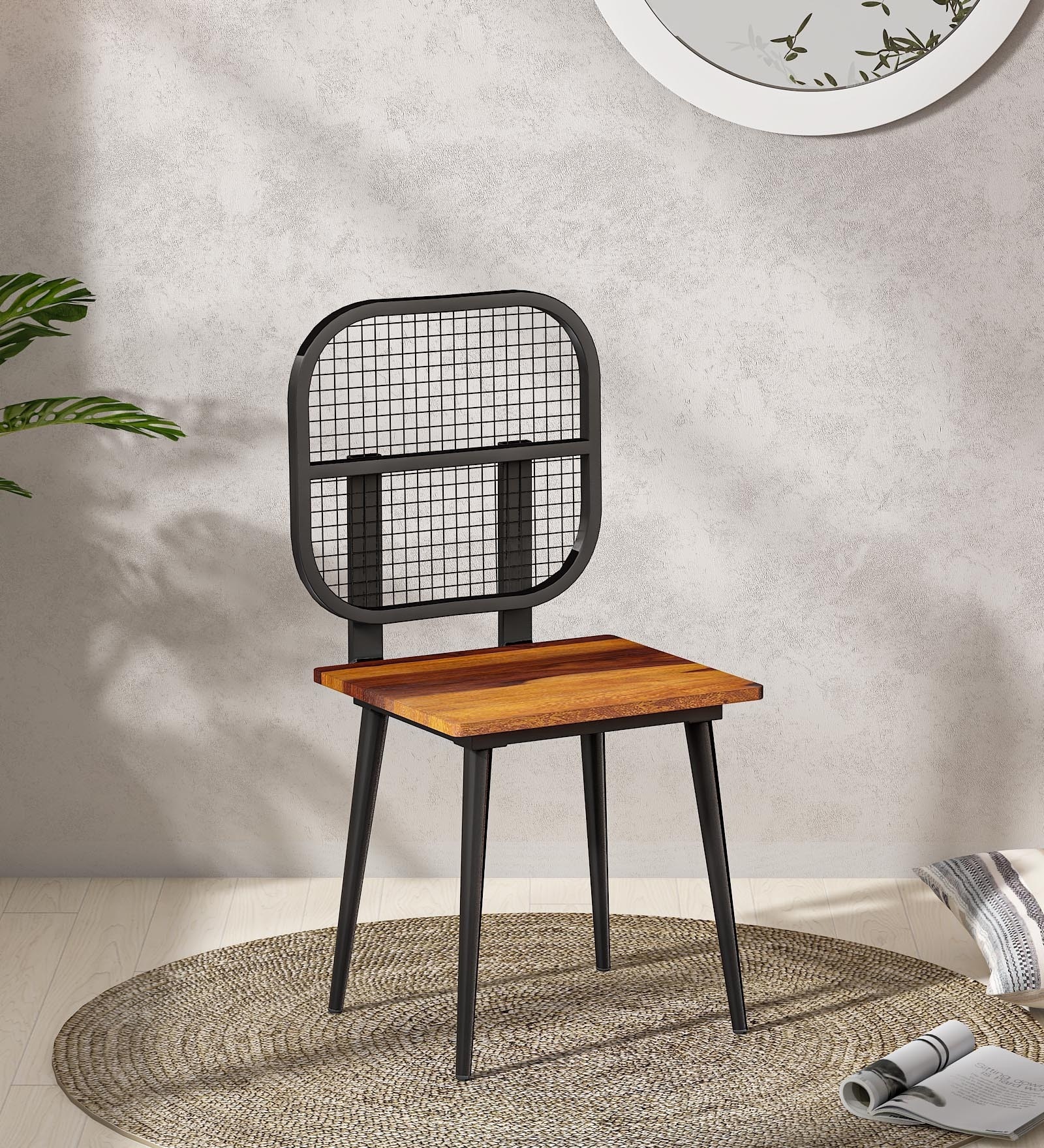 Egon Metal Cafe Chair in Black Finish