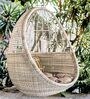 Egg Bamboo Swing In Grey Colour