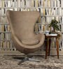 Egg Fabric Lounge Chair in Beige Colour
