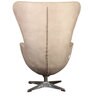 Egg Fabric Lounge Chair in Beige Colour