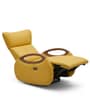 Egge Revolving Motorized Recliner Leatherette Chair  In Yellow Colour