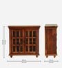 Barkston Sheesham Wood Compact Crockery Unit In Scratch Resistant Honey Oak Finish Barkston Sheesham Wood Compact Crockery Unit In Scratch Resistant Honey Oak Finish