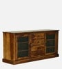 Barkston Sheesham Wood Crockery Unit In Provincial Teak Finish
