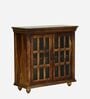 Barkston Sheesham Wood Compact Crockery Unit In Scratch Resistant Provincial Teak Finish Barkston Sheesham Wood Compact Crockery Unit In Scratch Resistant Provincial Teak Finish