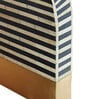 Egyptian Stripe Bone Inlay Coffee Table in Black & White Colour