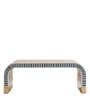 Egyptian Stripe Bone Inlay Coffee Table in Black & White Colour