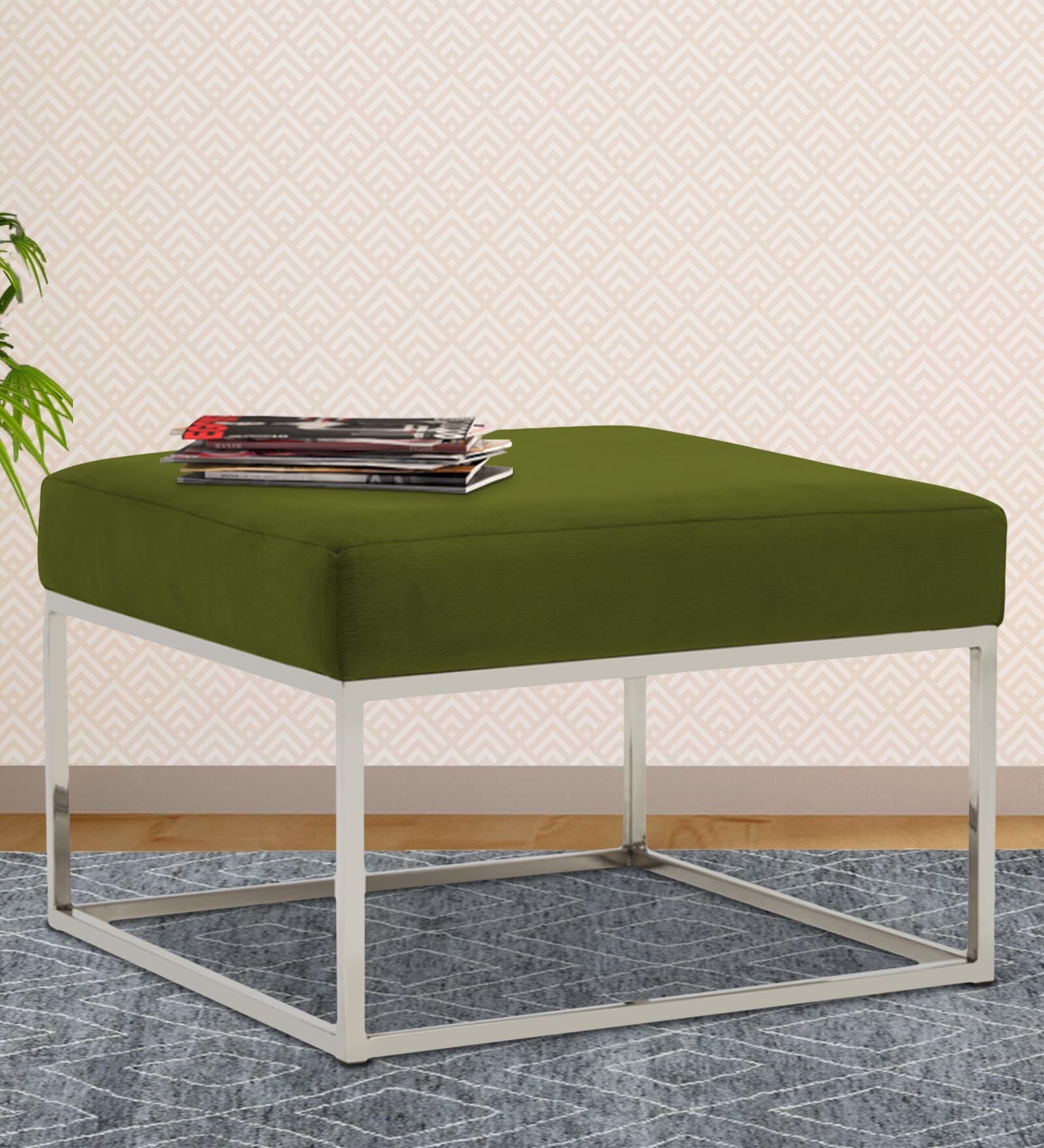 Eiffel Square Stool in Royal Apple Green Colour