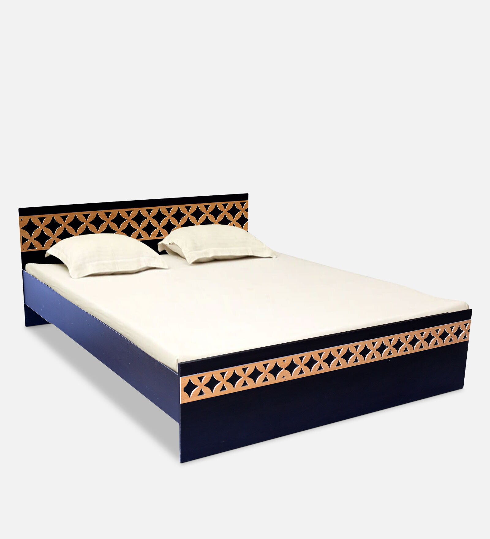 Buy Eiffel Queen Bed in Wenge Colour by Valla Online Modern Queen