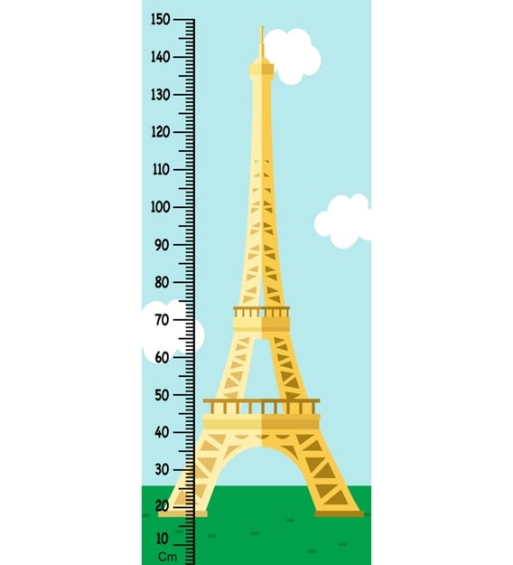 Buy Eiffel Tower Height Chart In Multicolour By Wens Online Height Charts Kids Decor Kids Furniture Pepperfry Product