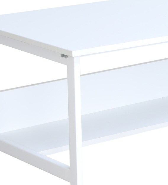 Buy Eiko Writing Table in White Colour Mintwud by Pepperfry Online