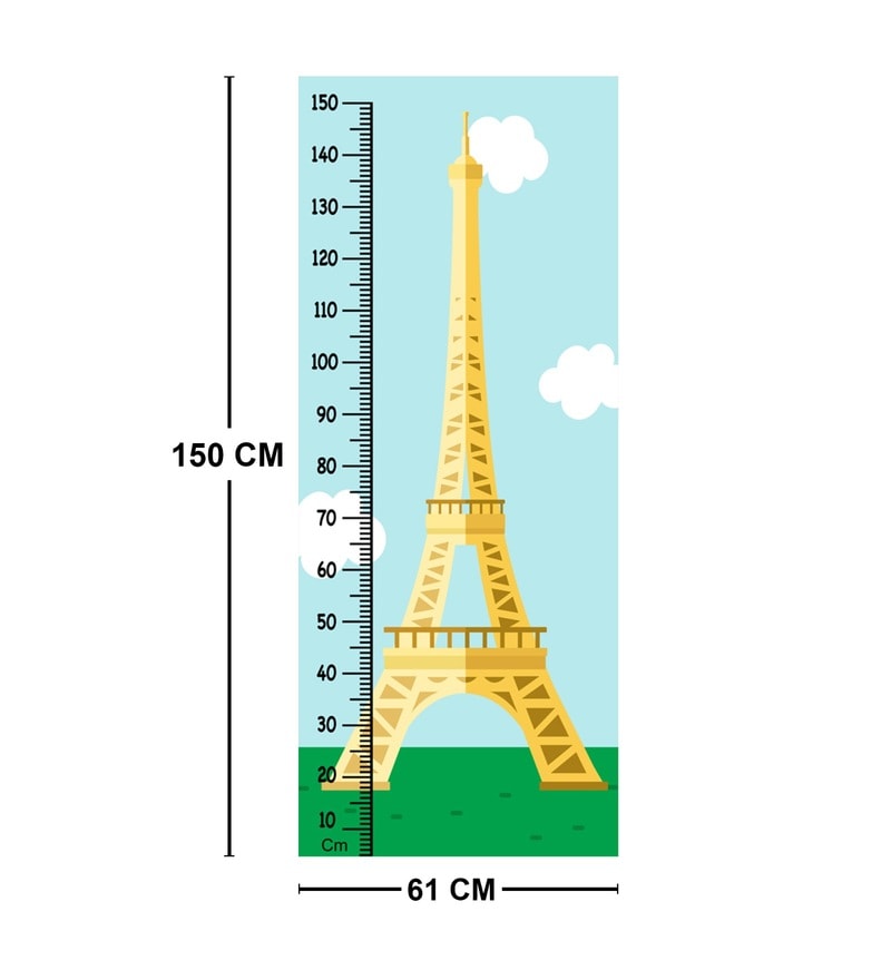 Buy Eiffel Tower Height Chart in Multicolour by Wens Online Height