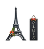 Eiffel Tower 3D Multicolor Wooden Wall Art (Set Of 2)