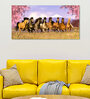 Eight Horse Toughened Glass Wall Painting