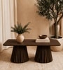 Eira Solid Wood Coffee Table In Walnut Brown Finish