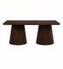 Eira Solid Wood Coffee Table In Walnut Brown Finish