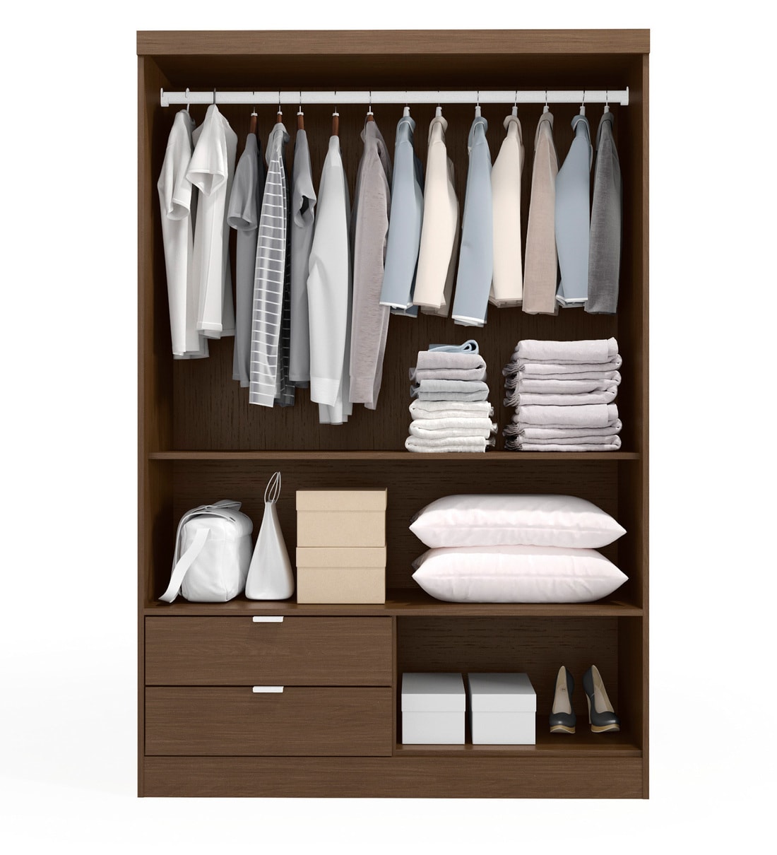 Buy Ekei 2 Door Sliding Wardrobe with 2 Drawers By Mintwud Online