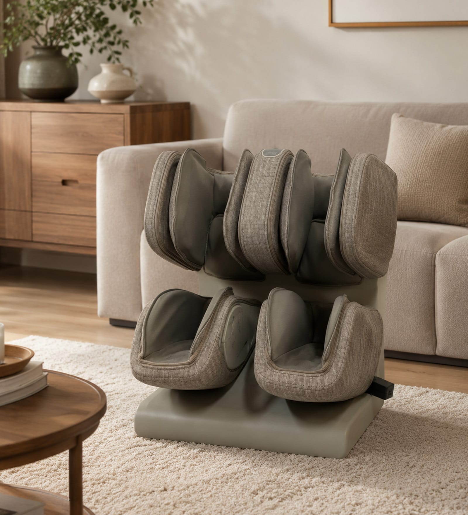 EKimochi Foot Calf And Leg Massager In Beige Colour