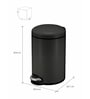 Eko 5L Bathroom Trash Can With Lid- Black