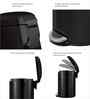 Eko 5L Bathroom Trash Can With Lid- Black