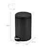 Eko 5L Bathroom Trash Can With Lid- Black