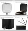 Eko 9333 6 ltrs Cubo Fingerprint Resistant  Black Steel Step Bin