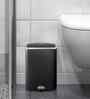 Eko 9333 6 ltrs Cubo Fingerprint Resistant  Black Steel Step Bin
