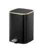 Eko 9333 6 ltrs Cubo Fingerprint Resistant  Black Steel Step Bin