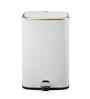 Eko 9333 6 ltrs Cubo Fingerprint Resistant White Steel Step Bin